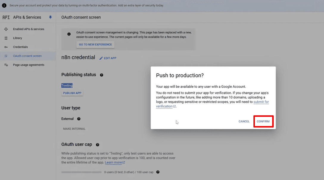 hướng dẫn kết nối n8n đến google cloud apis 14