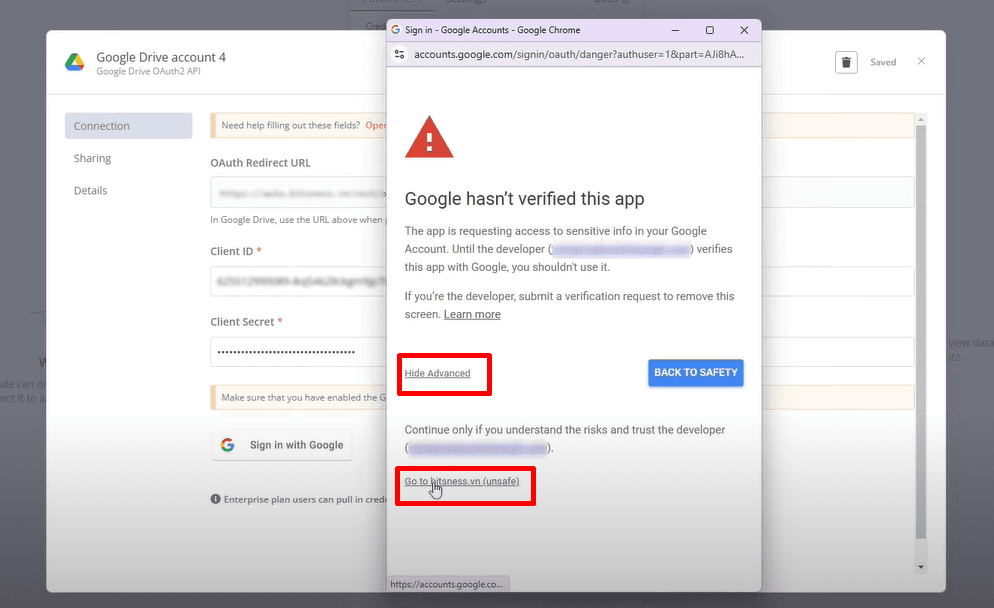 hướng dẫn kết nối n8n đến google cloud apis 21