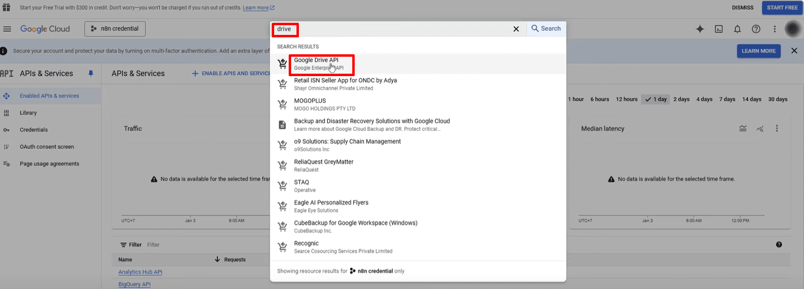 hướng dẫn kết nối n8n đến google cloud apis 5