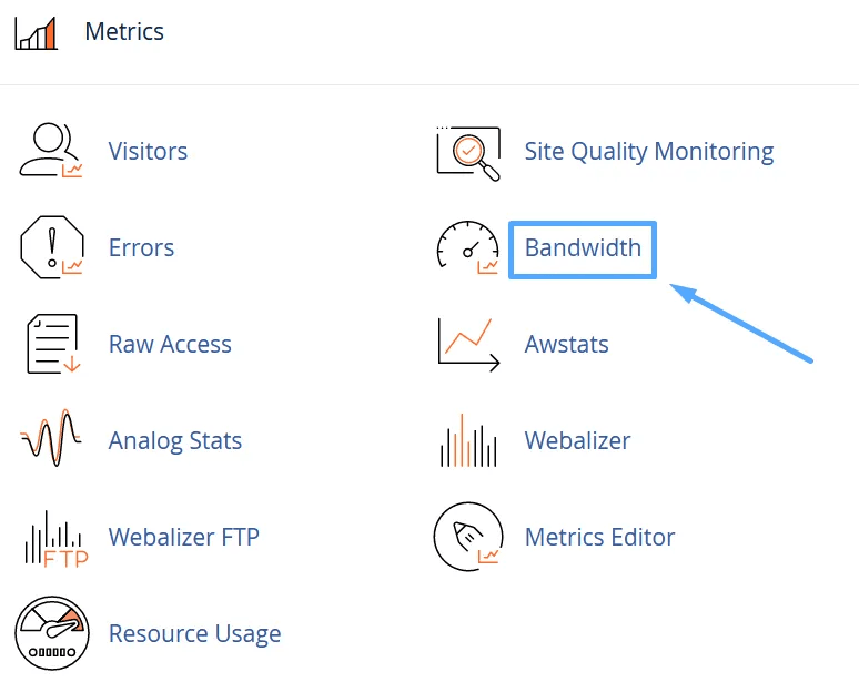 hướng dẫn kiểm tra disk usage và bandwidth trên cpanel 5
