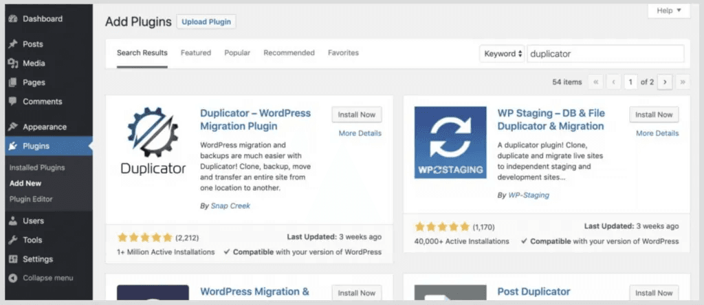 hướng dẫn sao chép website wordpress bằng plugin duplicator 1