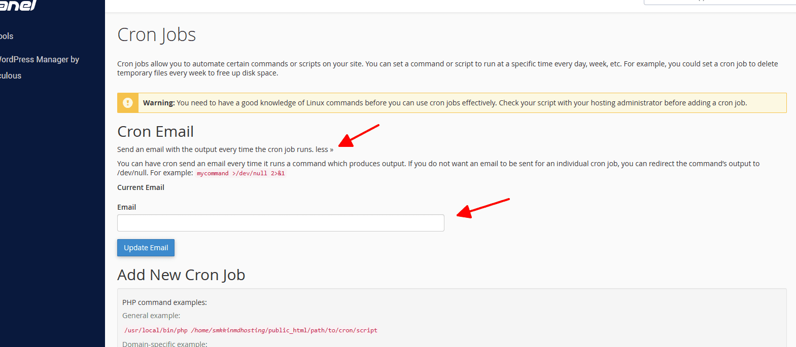 hướng dẫn sử dụng cron jobs trên cpanel 3