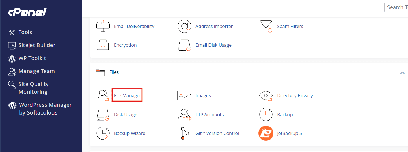 hướng dẫn sử dụng file manager trên cpanel hosting 1