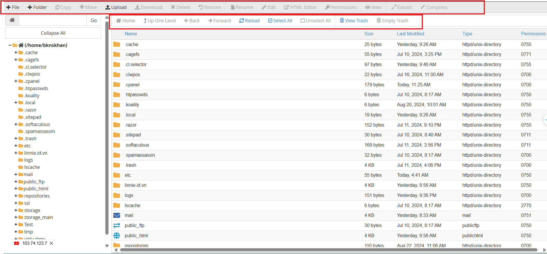 hướng dẫn sử dụng file manager trên cpanel hosting 2
