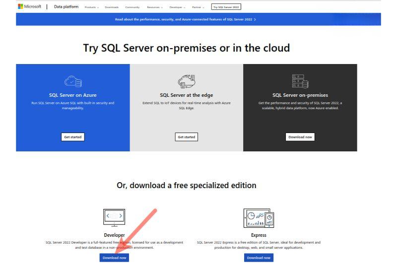 hướng dẫn tải và cài đặt sql server 2022 1