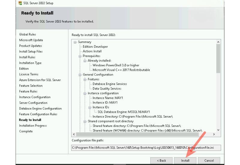 hướng dẫn tải và cài đặt sql server 2022 10