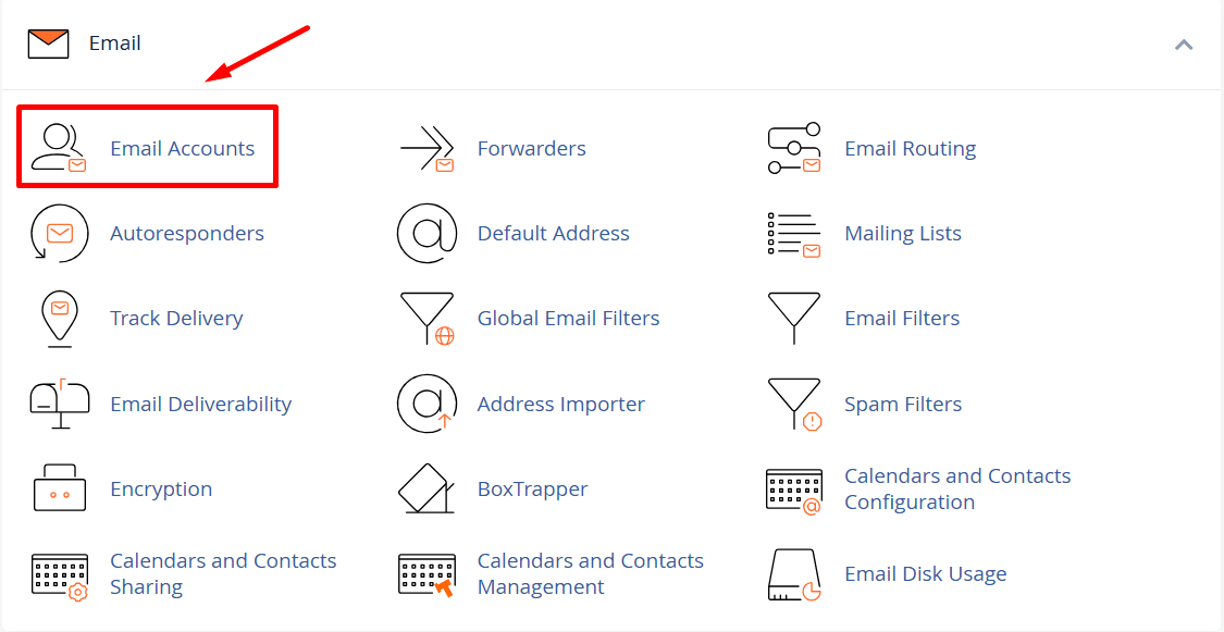 hướng dẫn tạo email accounts trên cpanel 2