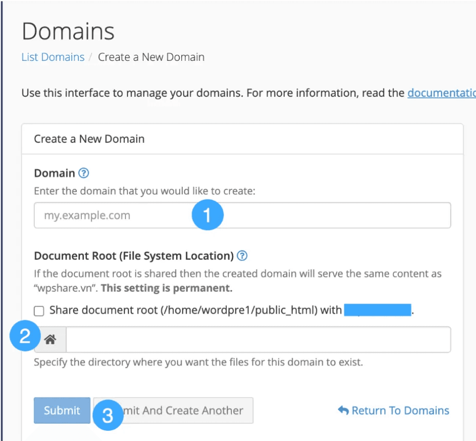 hướng dẫn thêm tên miền có dấu vào hosting cpanel 7