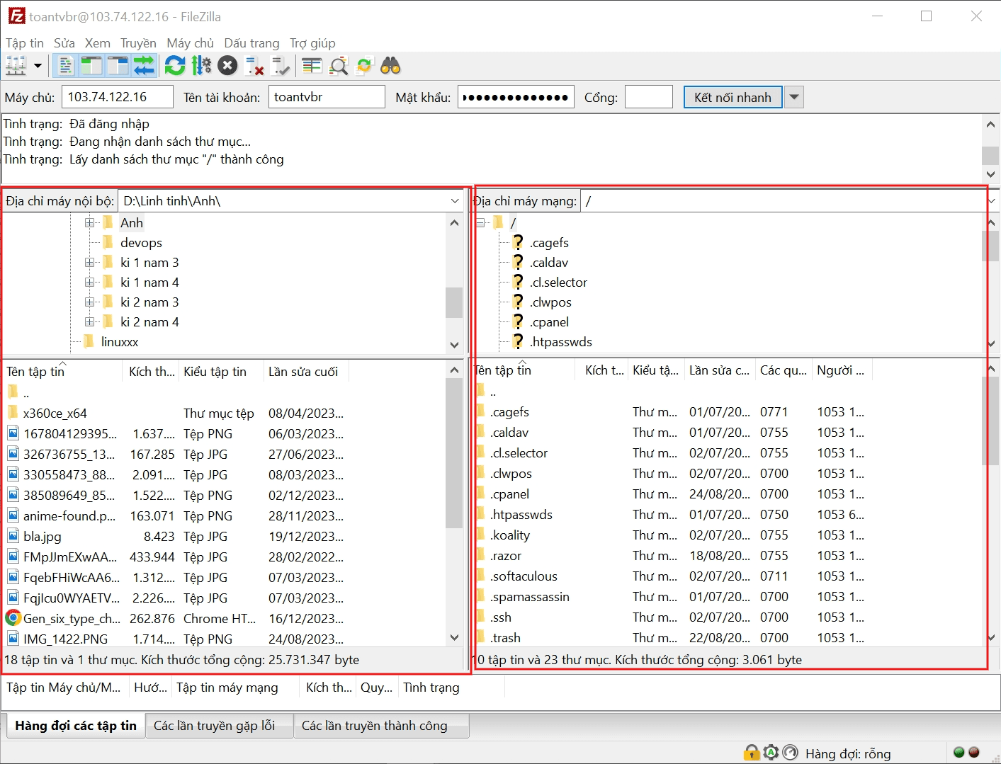 hướng dẫn upload dữ liệu lên hosting bằng filezilla 4