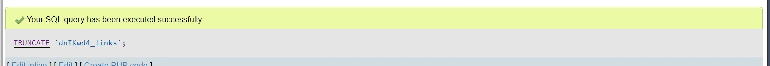 hướng dẫn xóa dữ liệu table database trong phpmyadmin 6
