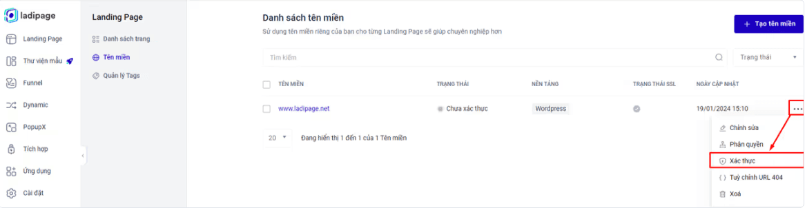 hướng dẫn xuất bản ladipage lên nền tảng wordpress 4