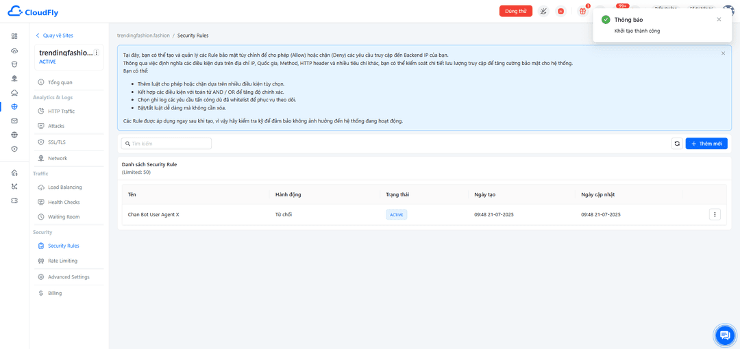 Hướng dẫn chặn bot tự động truy cập website trên hệ thống Anti DDOS website CloudFly