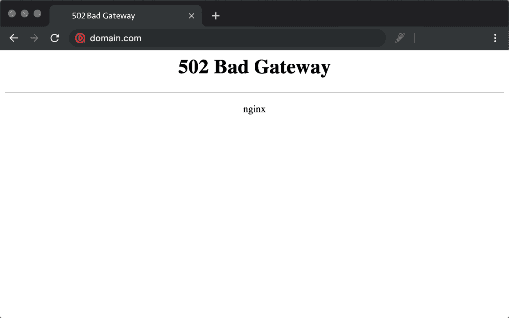 lỗi 502 Bad Gateway