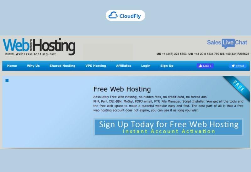 php hosting miễn phí webfreehosting