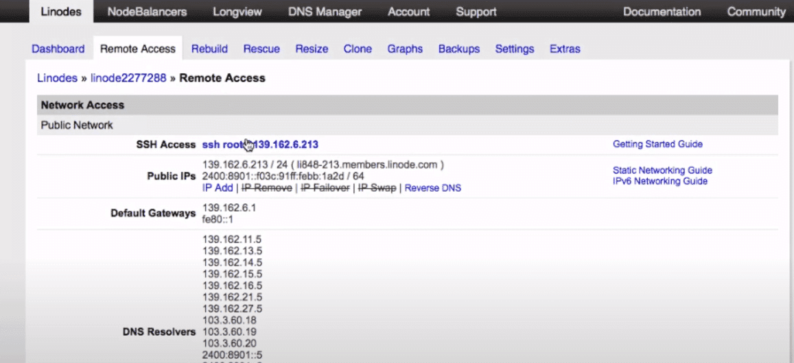 remote access vps linode