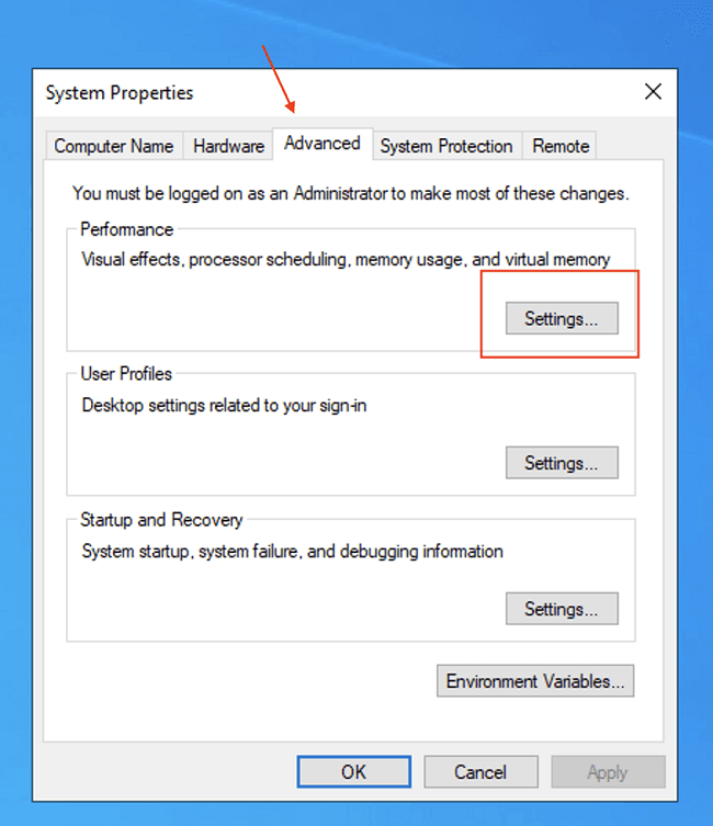 set ram ảo cho windows 10 2