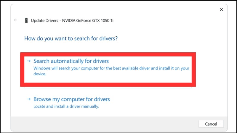 sửa lỗi màn hình xanh windows 11 cập nhật driver hệ thống 5