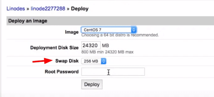 swap disk vps linode