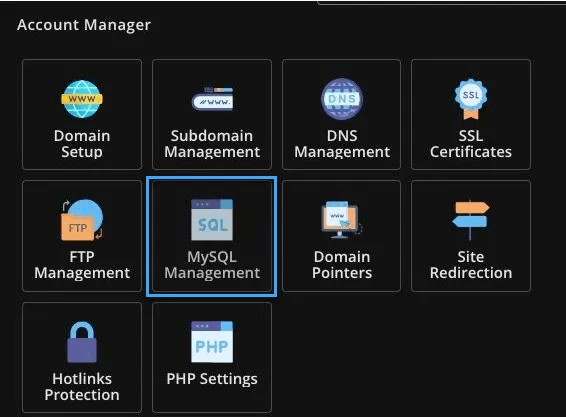 tạo database và gắn tên miền trên vps mới 1