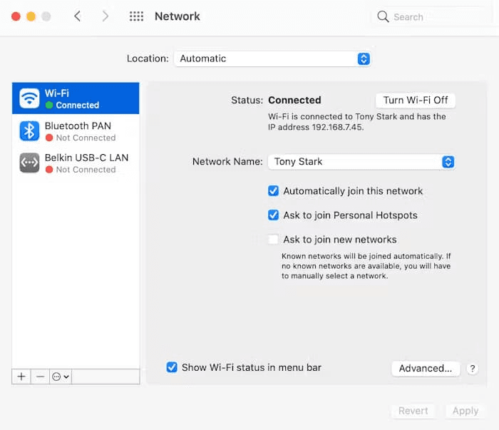thay đổi dns 8.8.8.8 trên macos 2
