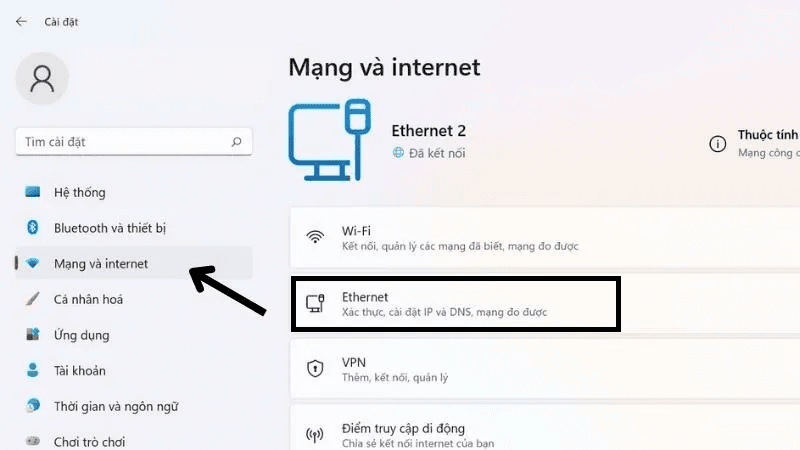 thay đổi dns 8.8.8.8 trên windows 11 1