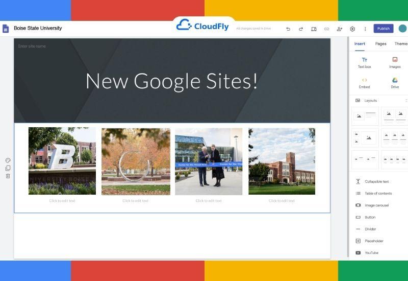 thiết kế web bằng tên miền và hosting free trên google sites