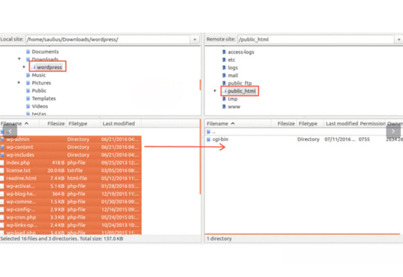 up code lên host qua file transfer protocol 2