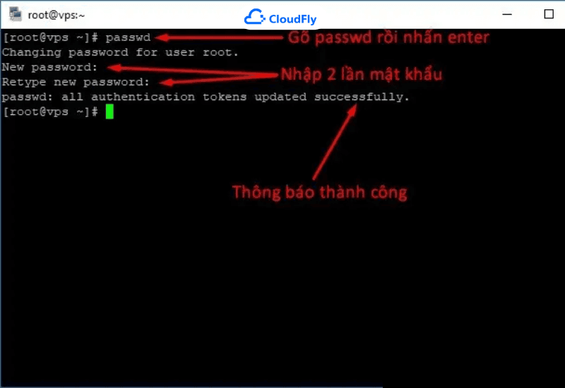 hướng dẫn đổi pass vps