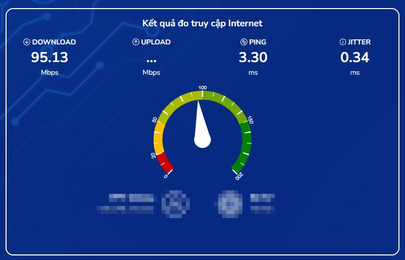 Kết quả đo tốc độ internet cáp quang biển IA bị đứt