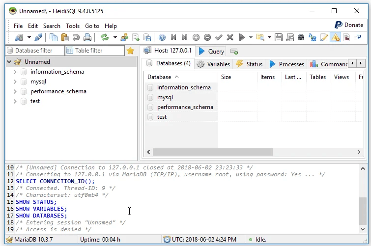 cách kết nối mariadb trên windows 3