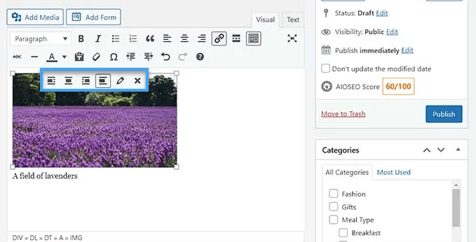 cách thêm hình ảnh vào wordpress bằng classic editor 3