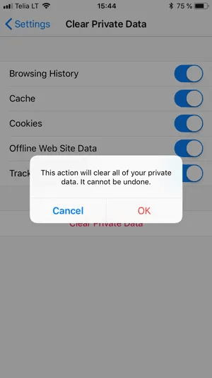 cách xóa bộ nhớ cache trên mozilla firefox điện thoại ios