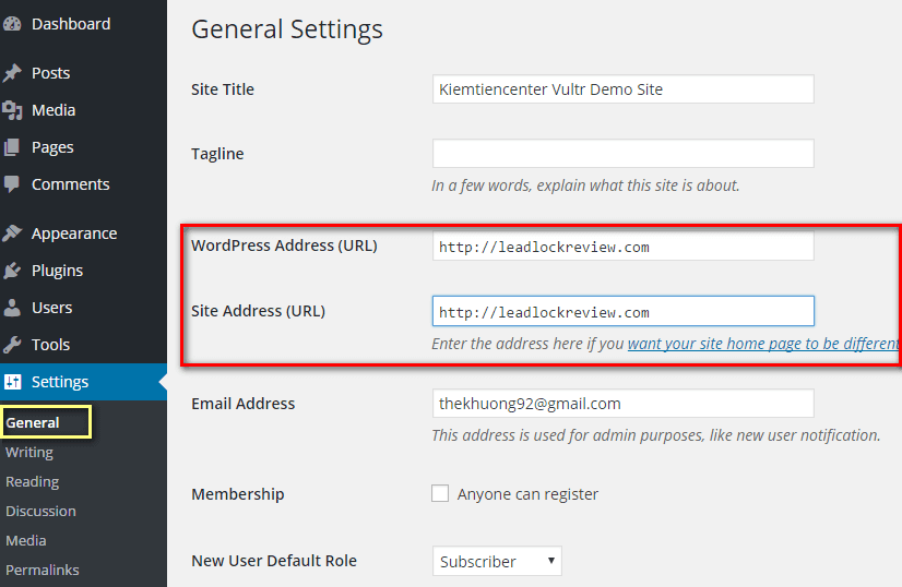 cài wordpress trên vps vultr