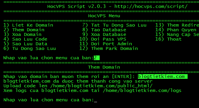 cấu hình vps để chạy website