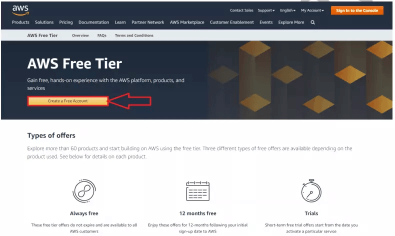hướng dẫn các bước đăng ký tài khoản vps amazon free