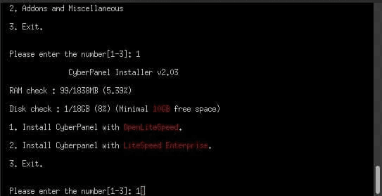 hướng dẫn cách cài đặt cyberpanel 2