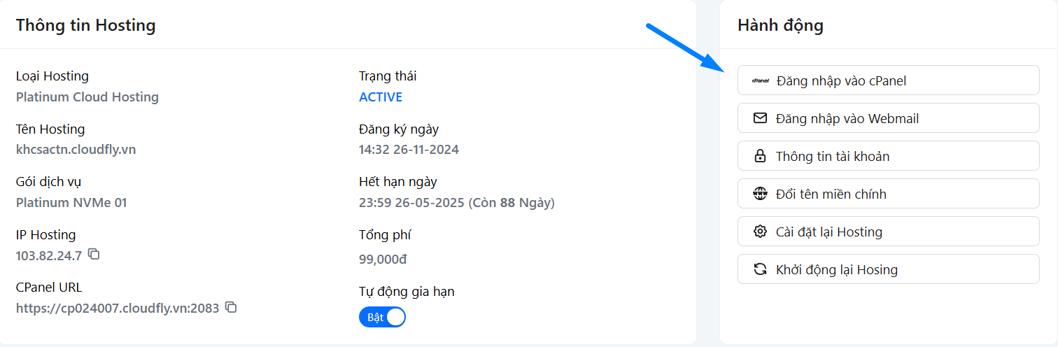 hướng dẫn cách đăng nhập webmail từ cpanel 1