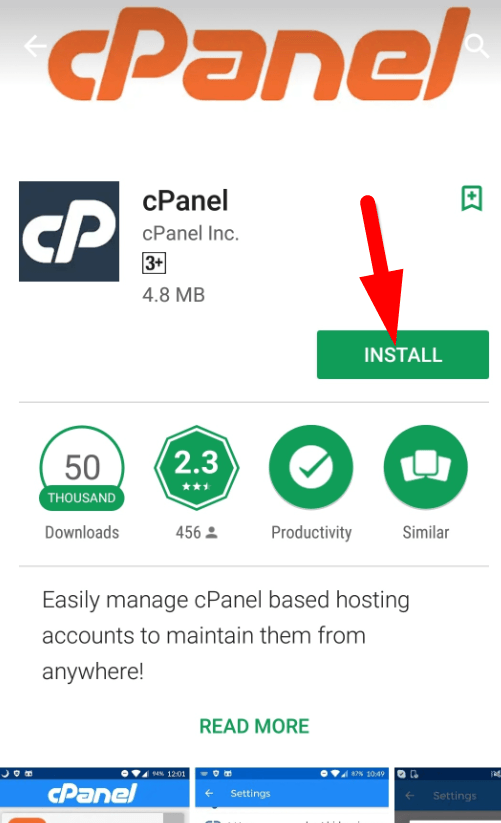 hướng dẫn cách kết nối cpanel trên điện thoại di động 1
