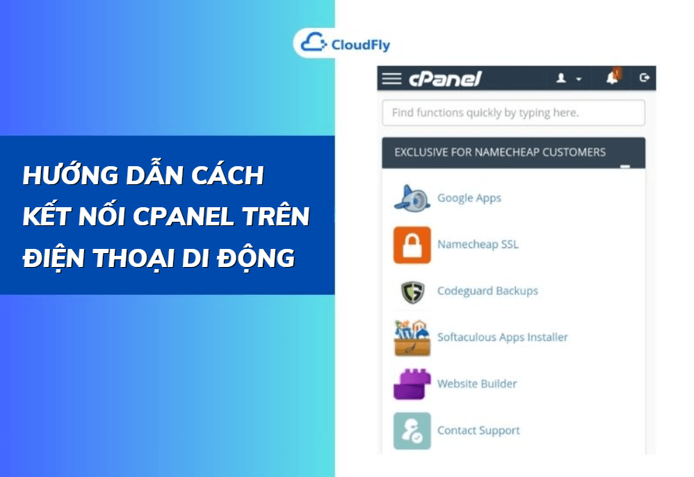 hướng dẫn cách kết nối cpanel trên điện thoại di động