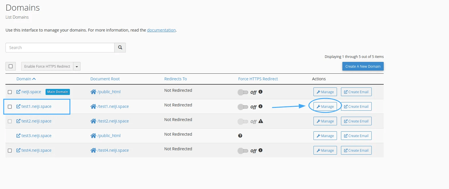 hướng dẫn cách xóa subdomain trong cpanel 3