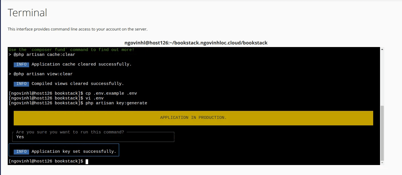 hướng dẫn cài đặt bookstack trên cpanel 10