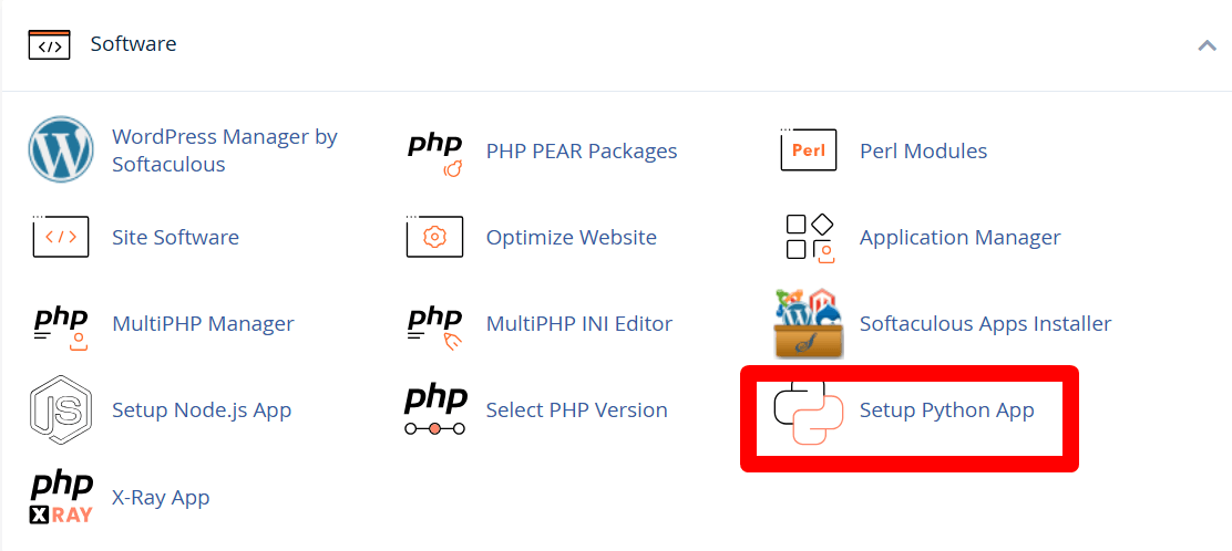hướng dẫn cài đặt python app trên cpanel hosting chi tiết 1