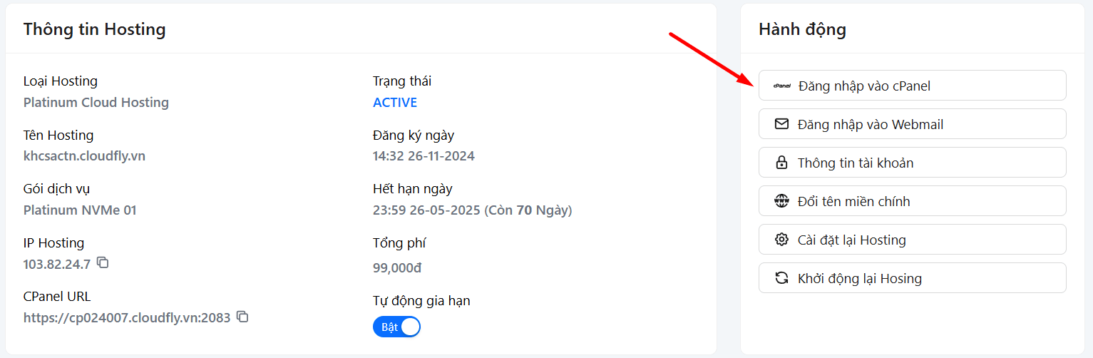 hướng dẫn đưa giao diện wordpress lên website bằng cpanel 1
