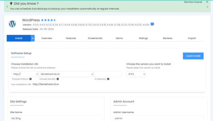 hướng dẫn đưa giao diện wordpress lên website bằng cpanel 6