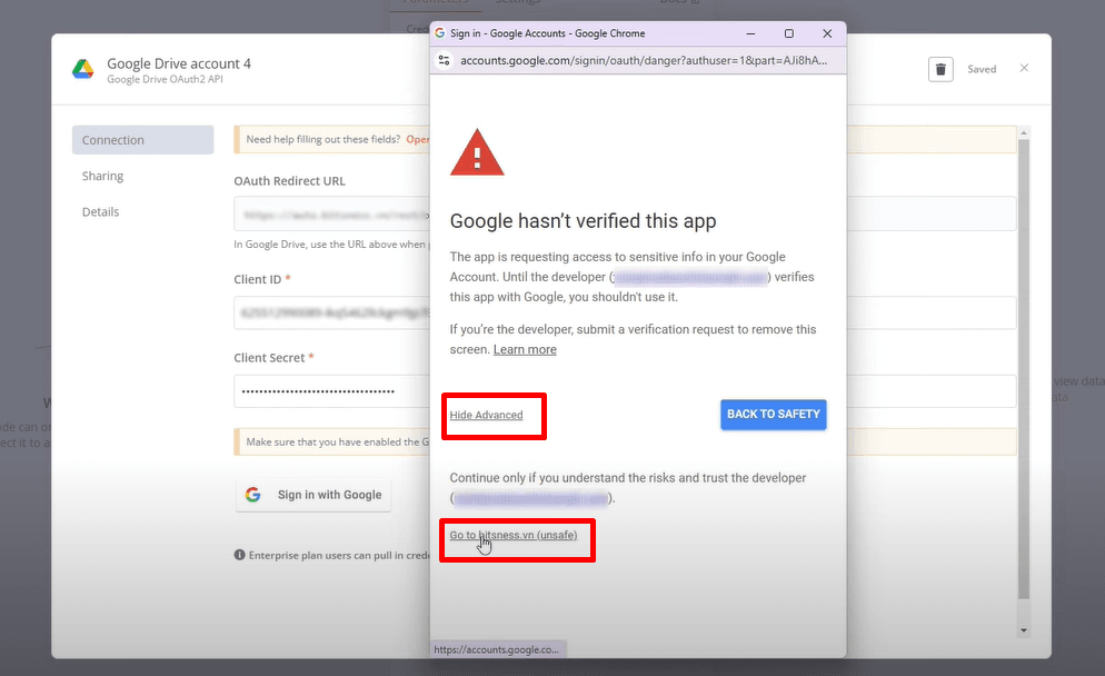 hướng dẫn kết nối n8n đến google cloud apis 21