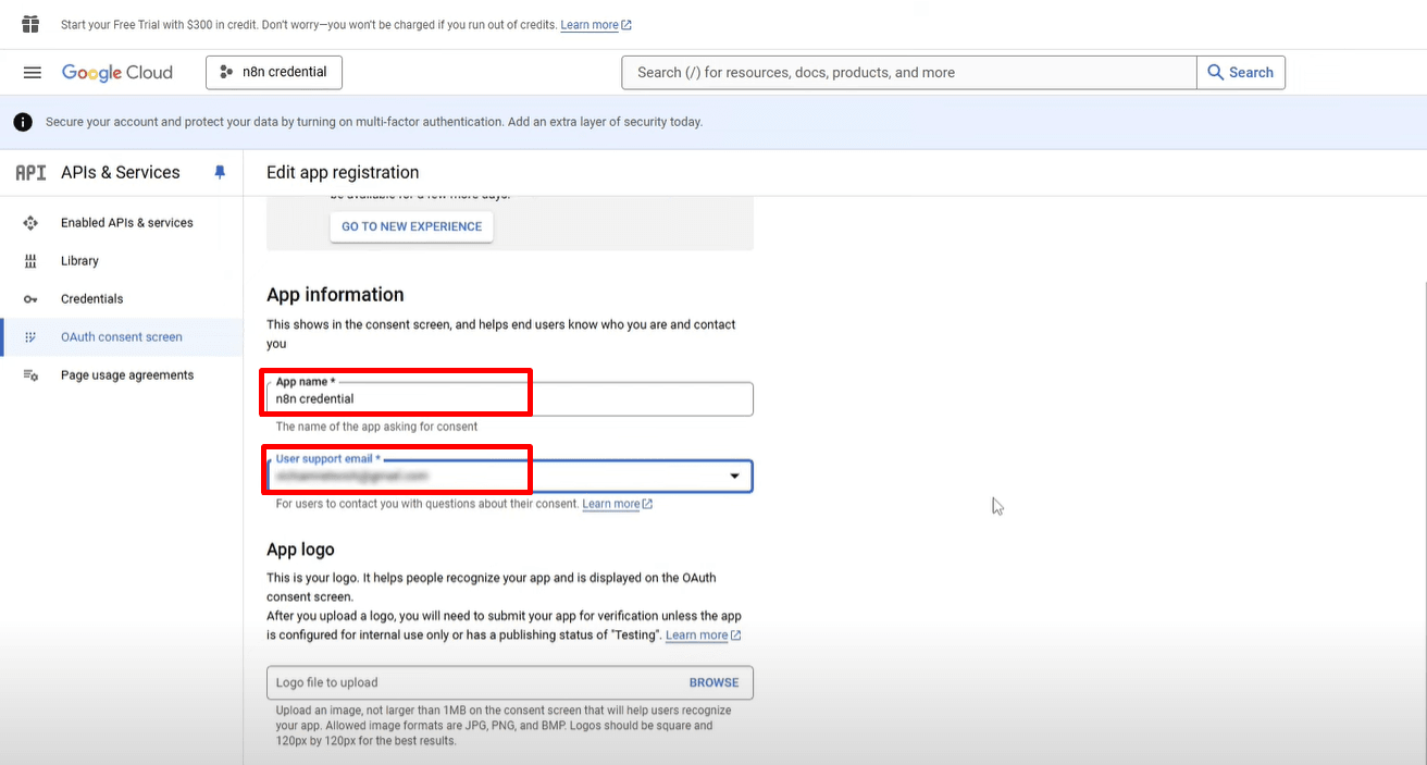 hướng dẫn kết nối n8n đến google cloud apis 9