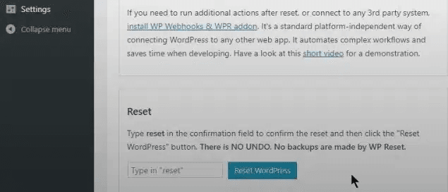 hướng dẫn reset wordpress về mặc định ban đầu bằng plugin 2