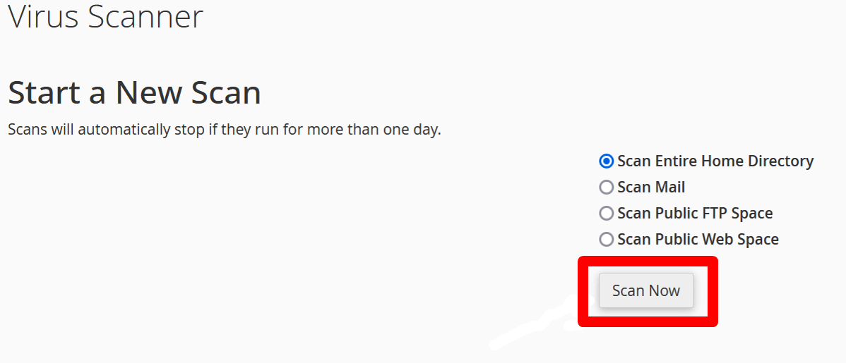 hướng dẫn sử dụng virus scanner trên cpanel hosting chi tiết 3