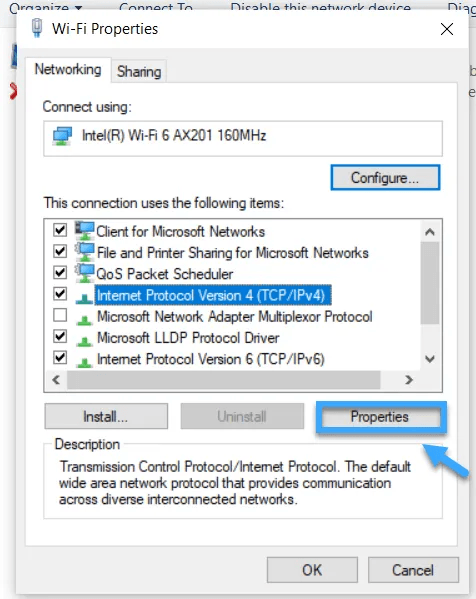 hướng dẫn thay đổi dns 1111 2