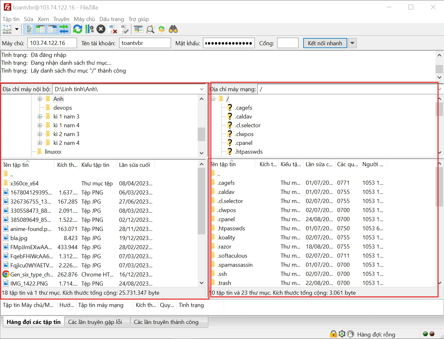 hướng dẫn upload dữ liệu lên hosting bằng filezilla 4